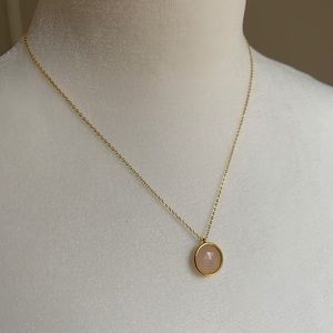 Gorjana Rose Quartz Necklace